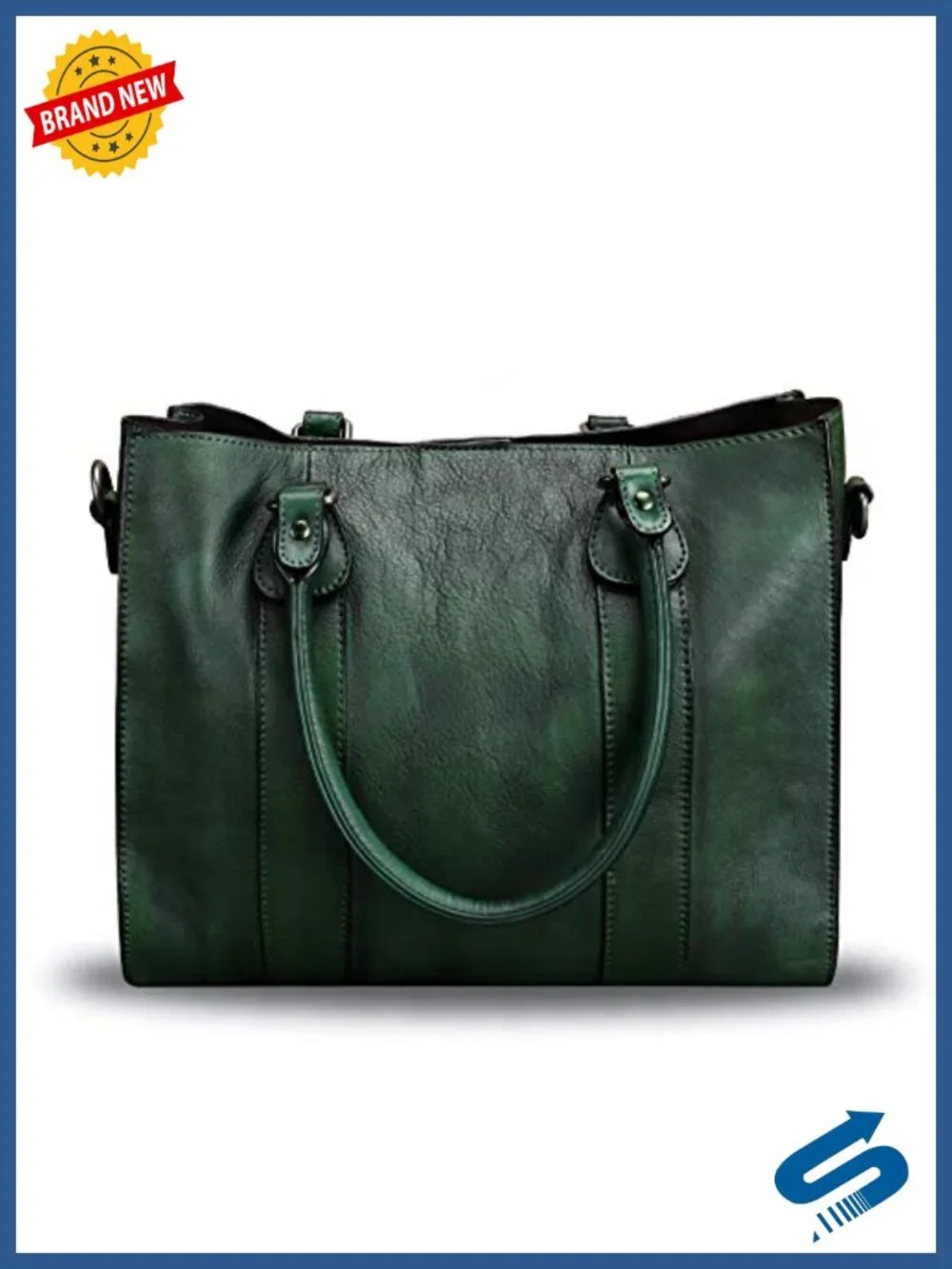 Genuine Leather Satchel Handbag Women Top Handle Shoulder Crossbody Tote with